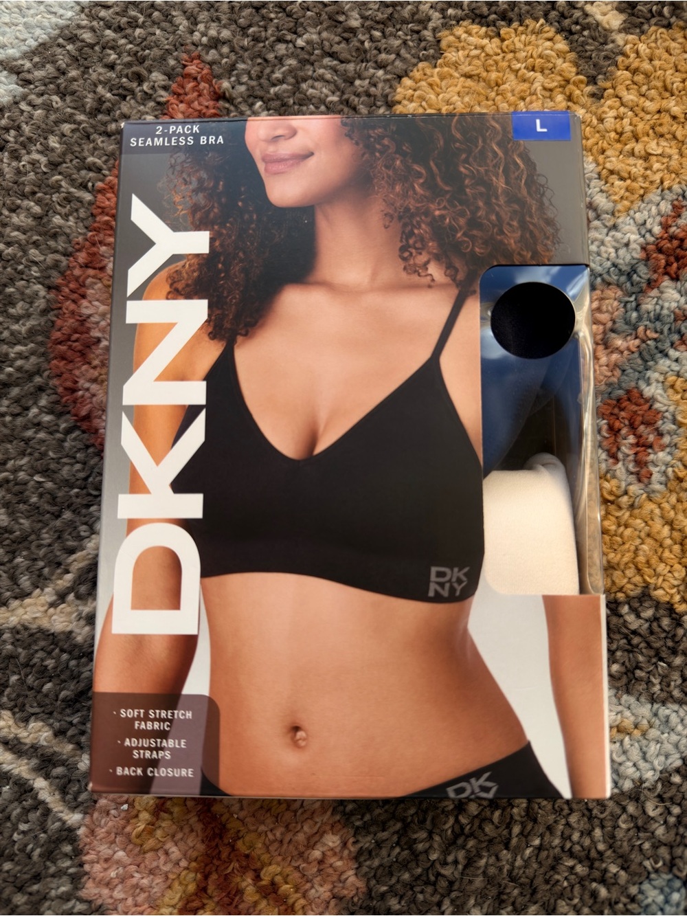 DKNY Seamless Bralette 2-Pack in Black & White